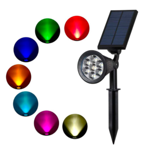 Luz solar rgb 7 led